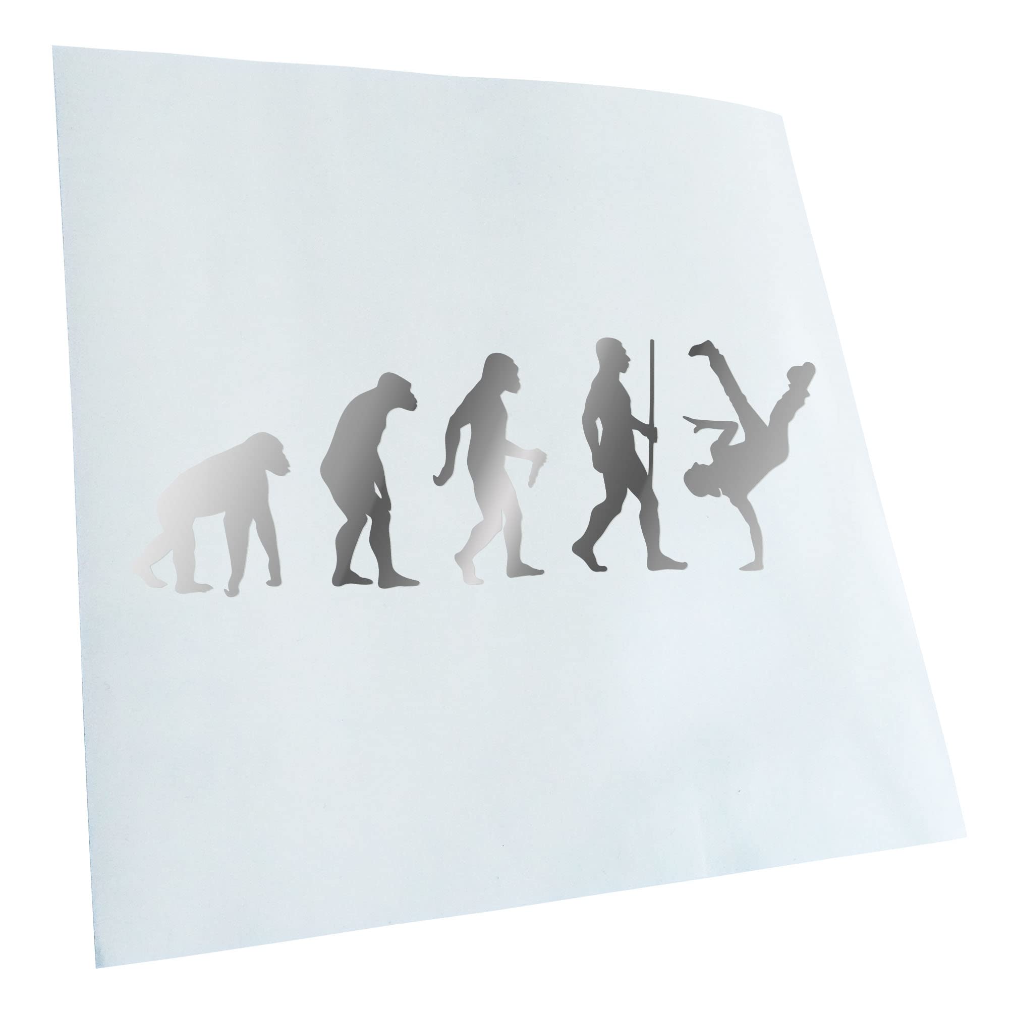 Kiwistar - Car Sticker - Breakdance Evolution - Chrome - 40 x 13 cm - Rear Window Car Sticker Weatherproof for Car Truck Moped Truck - Sticker Exterior Self-Adhesive Tuning Accessories for Windows