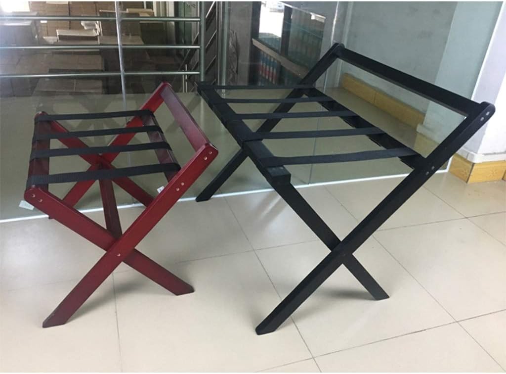 Luggage Rack Hotel Room Household Solid Wood Folding Luggage Rack Put Hanger (Two Colors Optional) (Color : B)