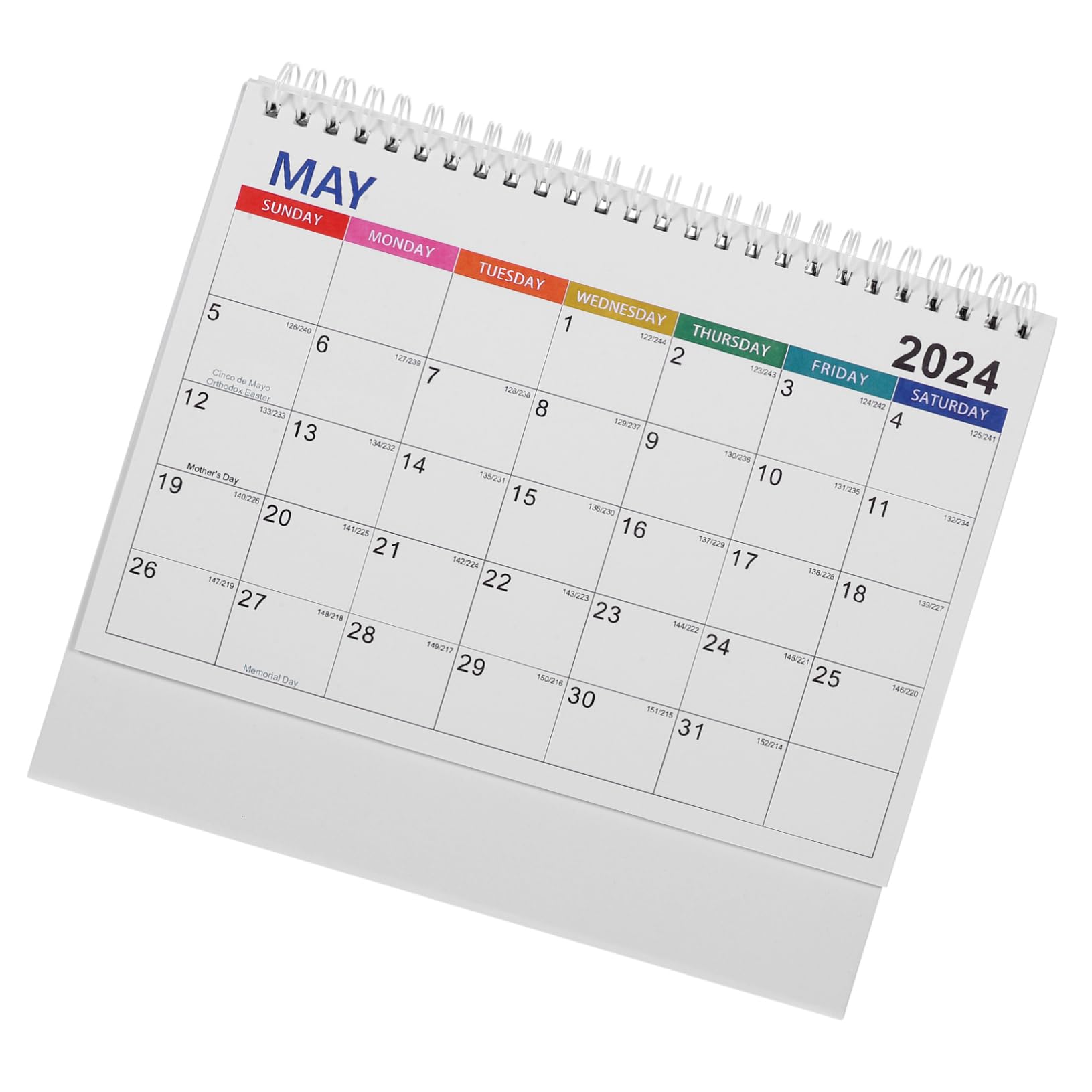 Lurrose 5stücke Tischkalender Englisch Kreativer Spiral-kalender Für Büro Und Zuhause Dekorativer Schreibtischkalender Für Countdown Von