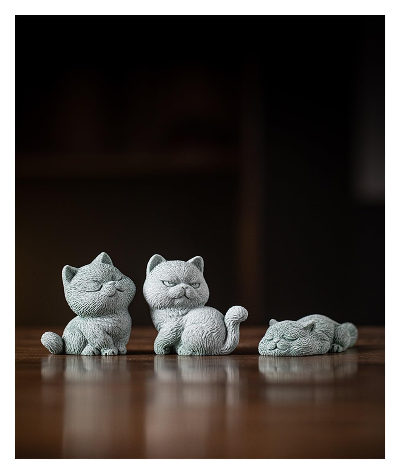 Figurines de table chat mignon et accessoires déco pour maison ou bureau