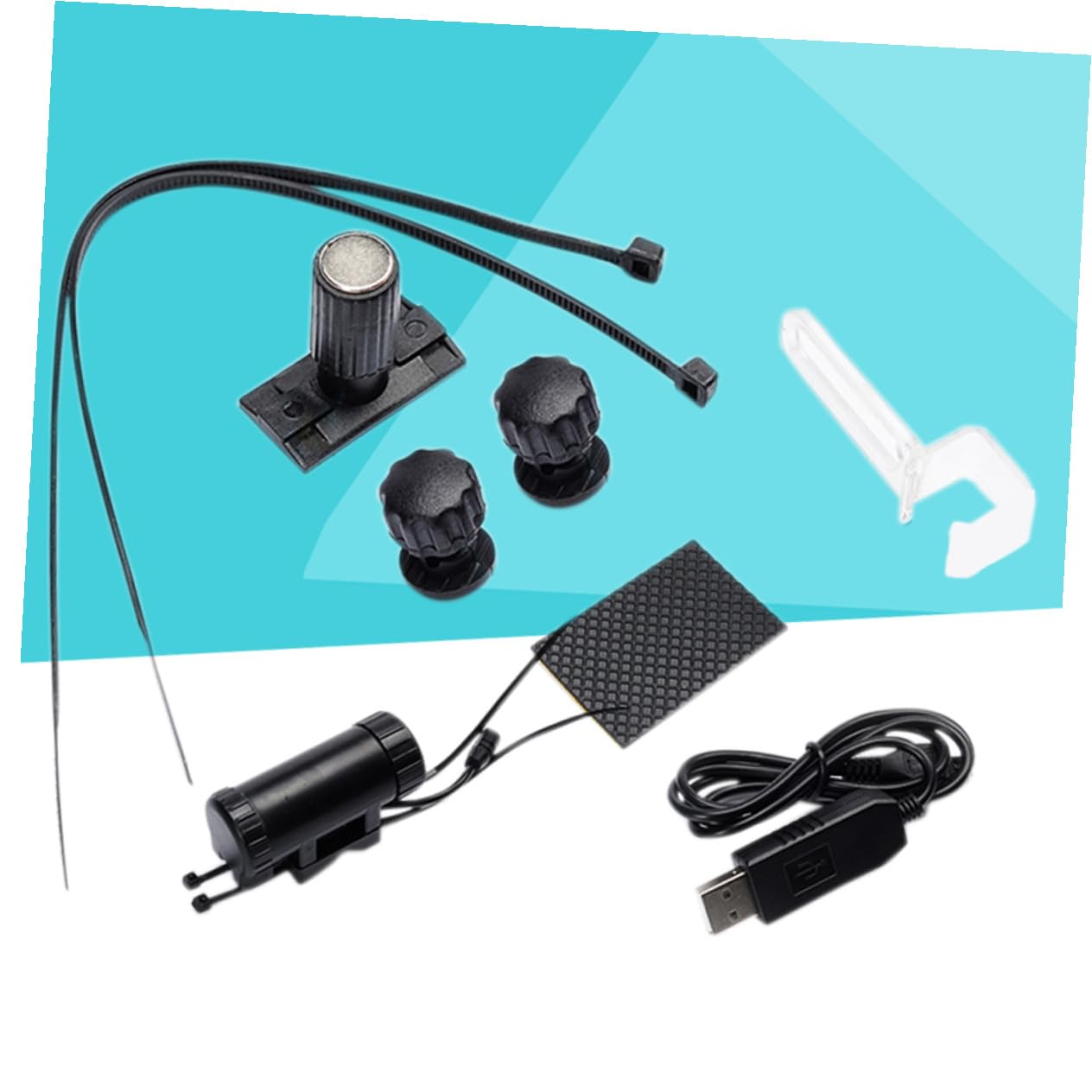 TOYANDONA Luce per Raggi Bici a Doppia Faccia 64 LED RGB 64 Pezzi | Batteria Li 950 Mah, Ricarica USB Caricatore Incluso, Spegnimento Automatico, Corpo Abs PC