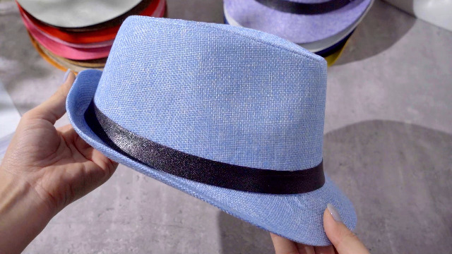 Pack 16 Gorros Fedora Trilby Panama de ala corta para verano miniatura 7
