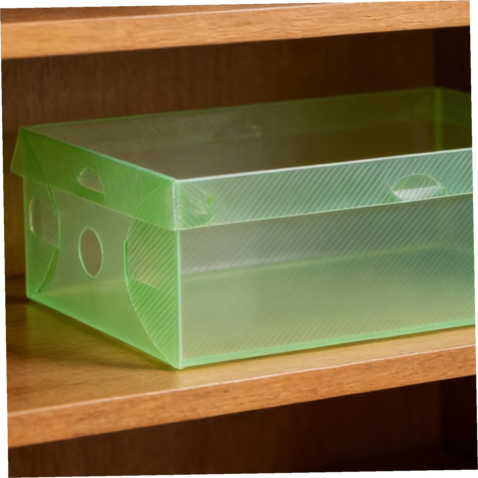 STOBAZA Scatole per Scarpe Dimensioni 27,5x18x9,5cm in Trasparente Impilabili e Pieghevoli in Trasparente Set da 7 Organizer Resistente per Armadio e Cameretta