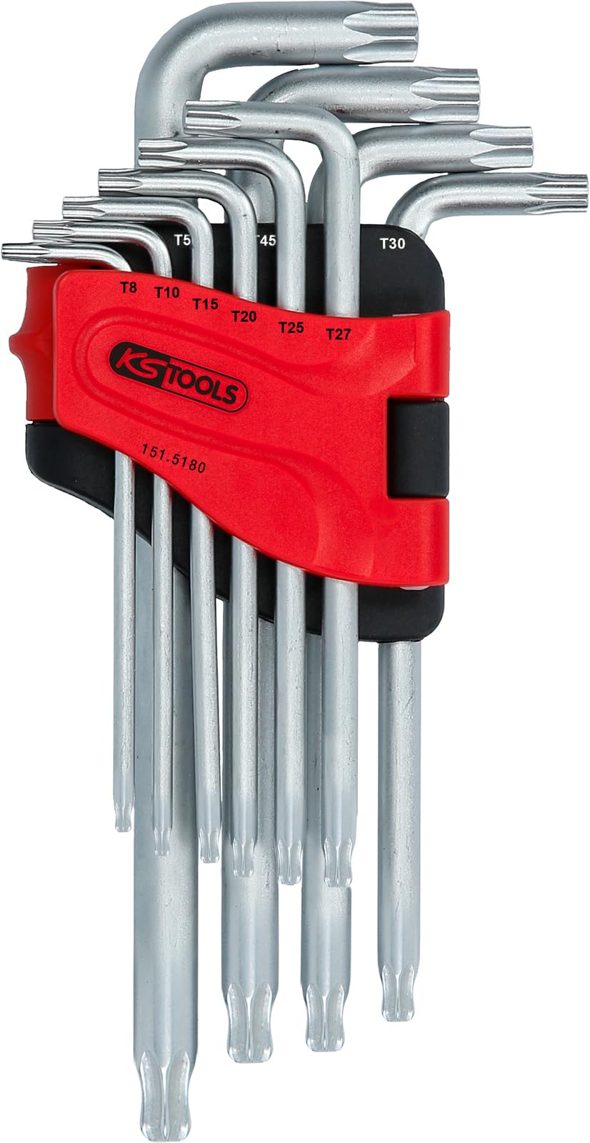 KS Tools 151.5180 Jeu de clés mâles coudées Torx à tête sphérique, longues