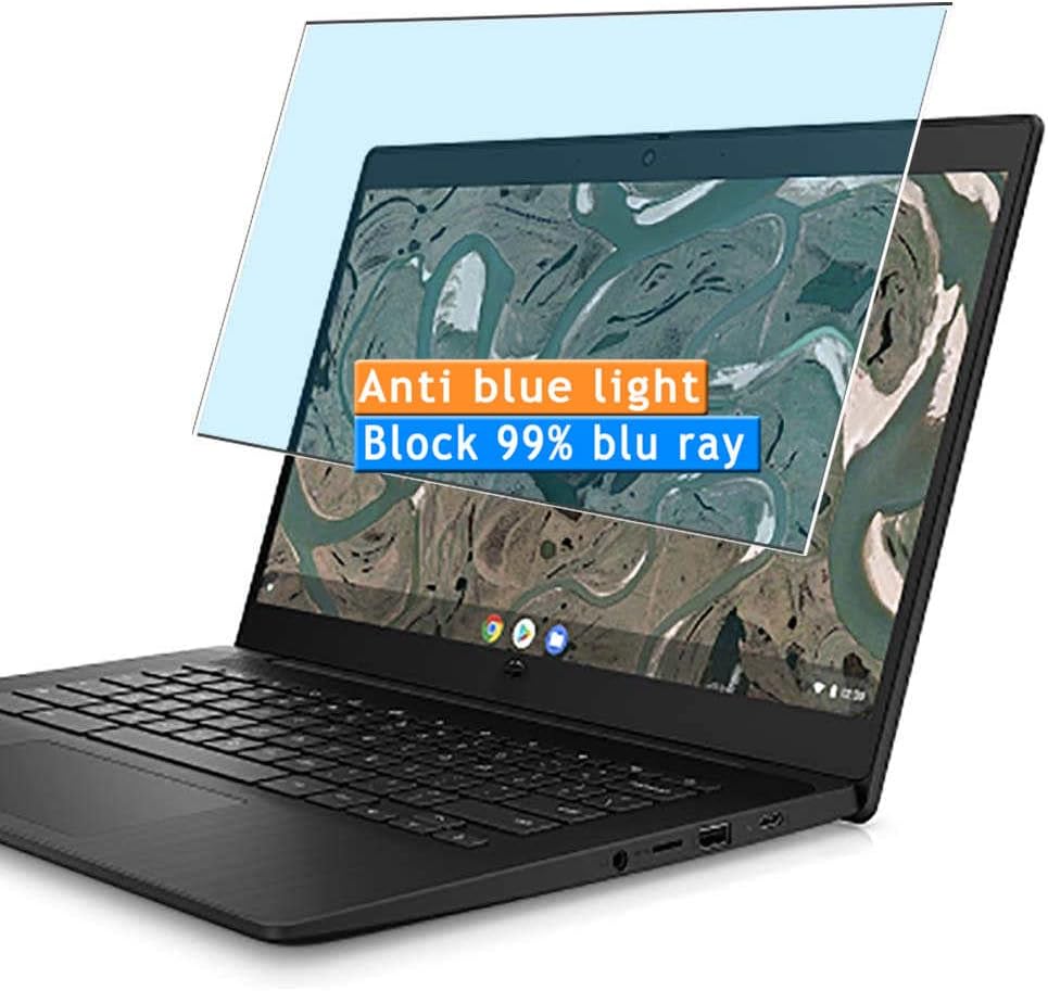 2-Pack Anti Blue Light Screen Protector, compatible with HP Chromebook 14 G7 14" Laptop TPU Film Protectors Sticker [ Not Tempered Glass ]