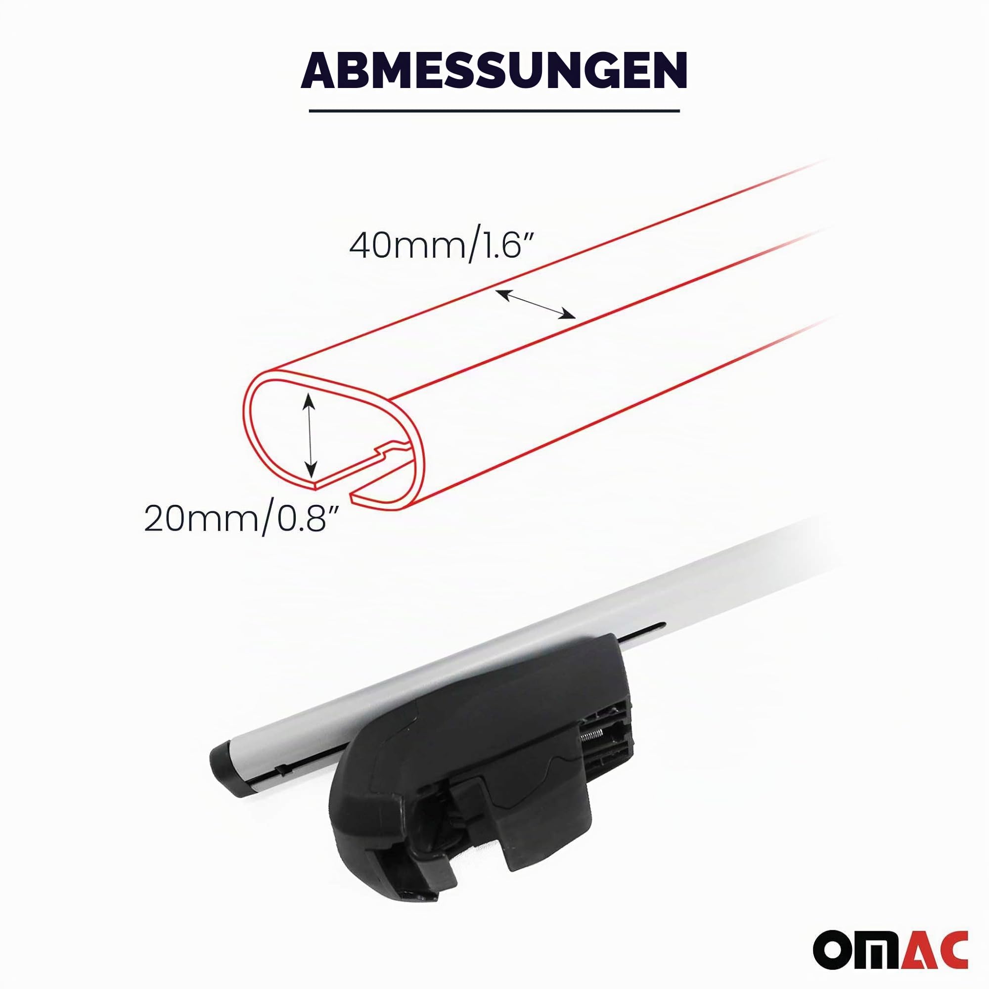 OMAC Dachträger für Kia Sportage mk5 NQ5 2023-2026 Stahl 2 Stangen Silber