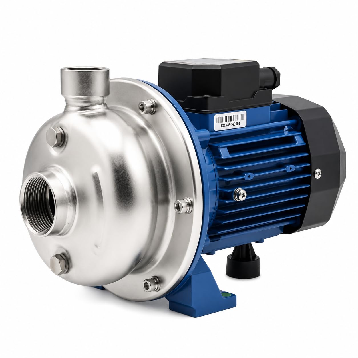 Ampika FCP 1,0/12-АМ 380V - Bomba Centrífuga Autocebante de Acero Inoxidable AISI 304, Apta para Uso Alimentario (Agua, Leche, Zumos), Caudal 1000 L/h, IP55