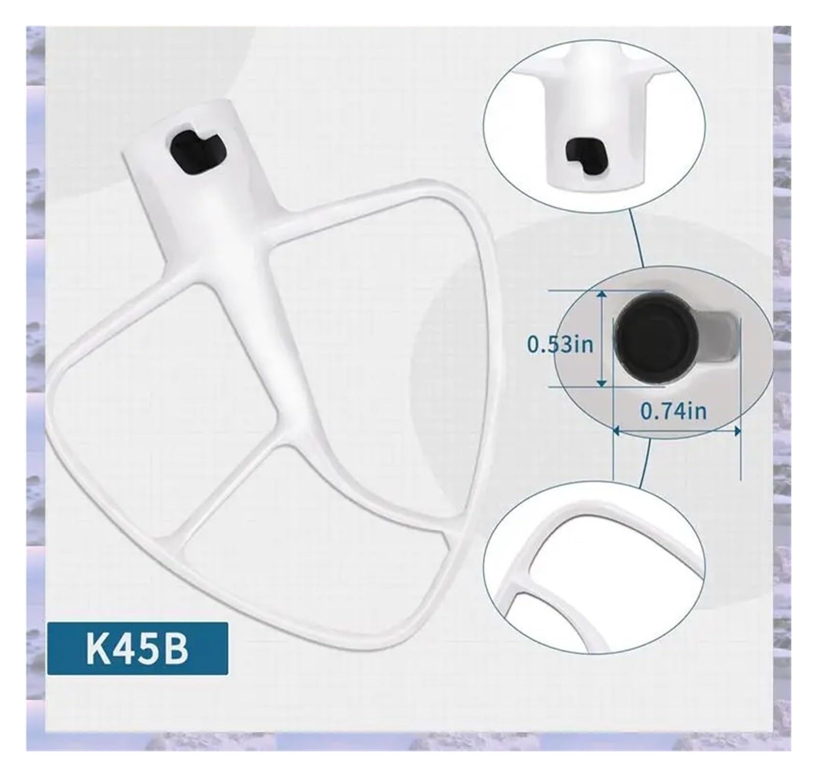 Genérico Batidora batidora Plana K45B, Compatible con KitchenAid
