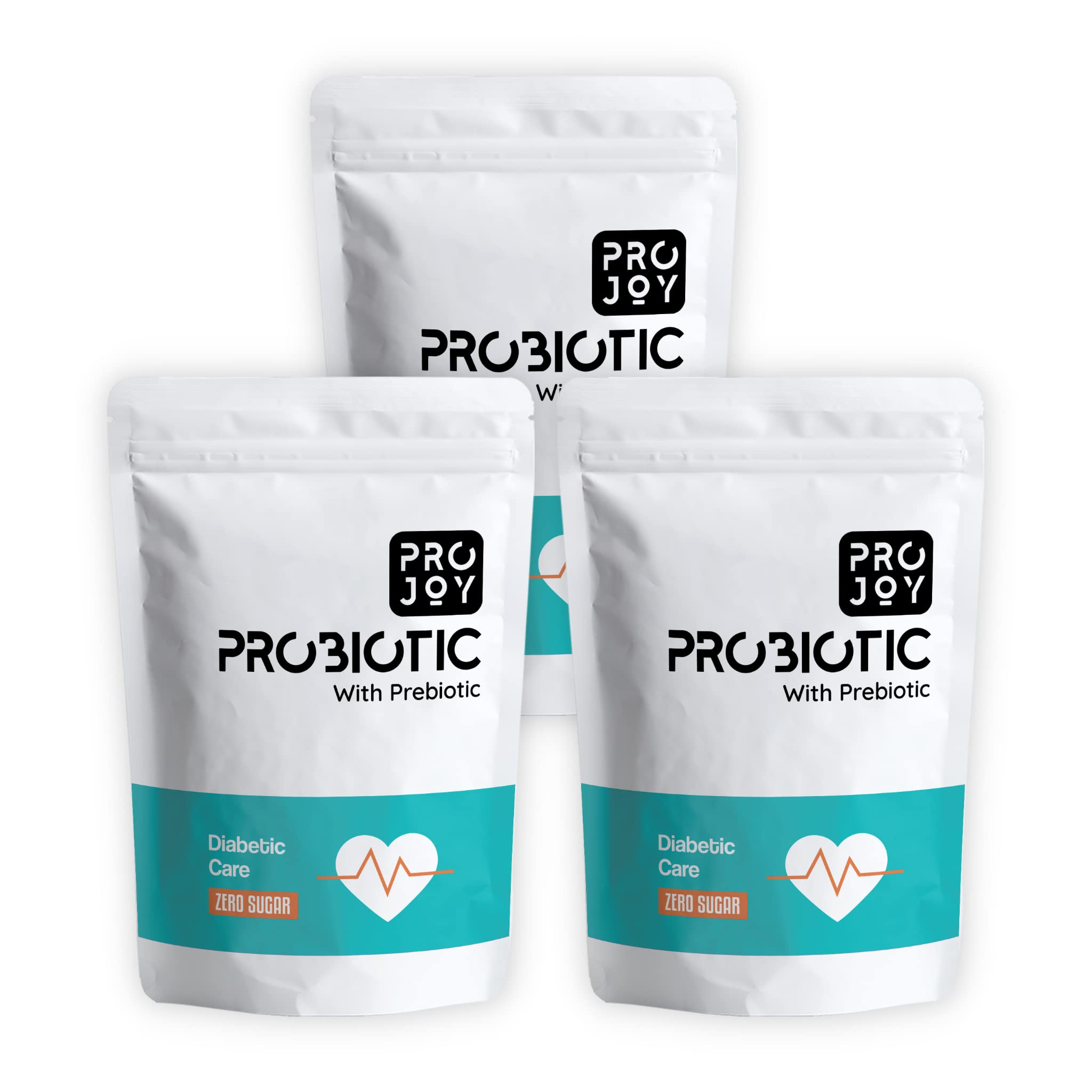 Projoy Diabetic Care Probiotic with Prebiotics - Promotes Healthy Blood Sugar Levels, and Manage Diabetes | 20B CFU | 2g Prebiotic | Vanilla | No Added Sugar | No Maltodextrin (4 X 30 Sachet Packs)