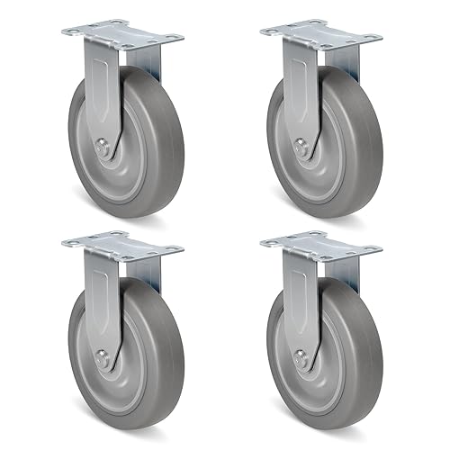 Miniatura 82 de Ruedas giratorias de 3.5 pulgadas, ruedas giratorias resistentes con freno, capacidad de carga de 1000 libras en total (2 frenos y 2 giratorios)