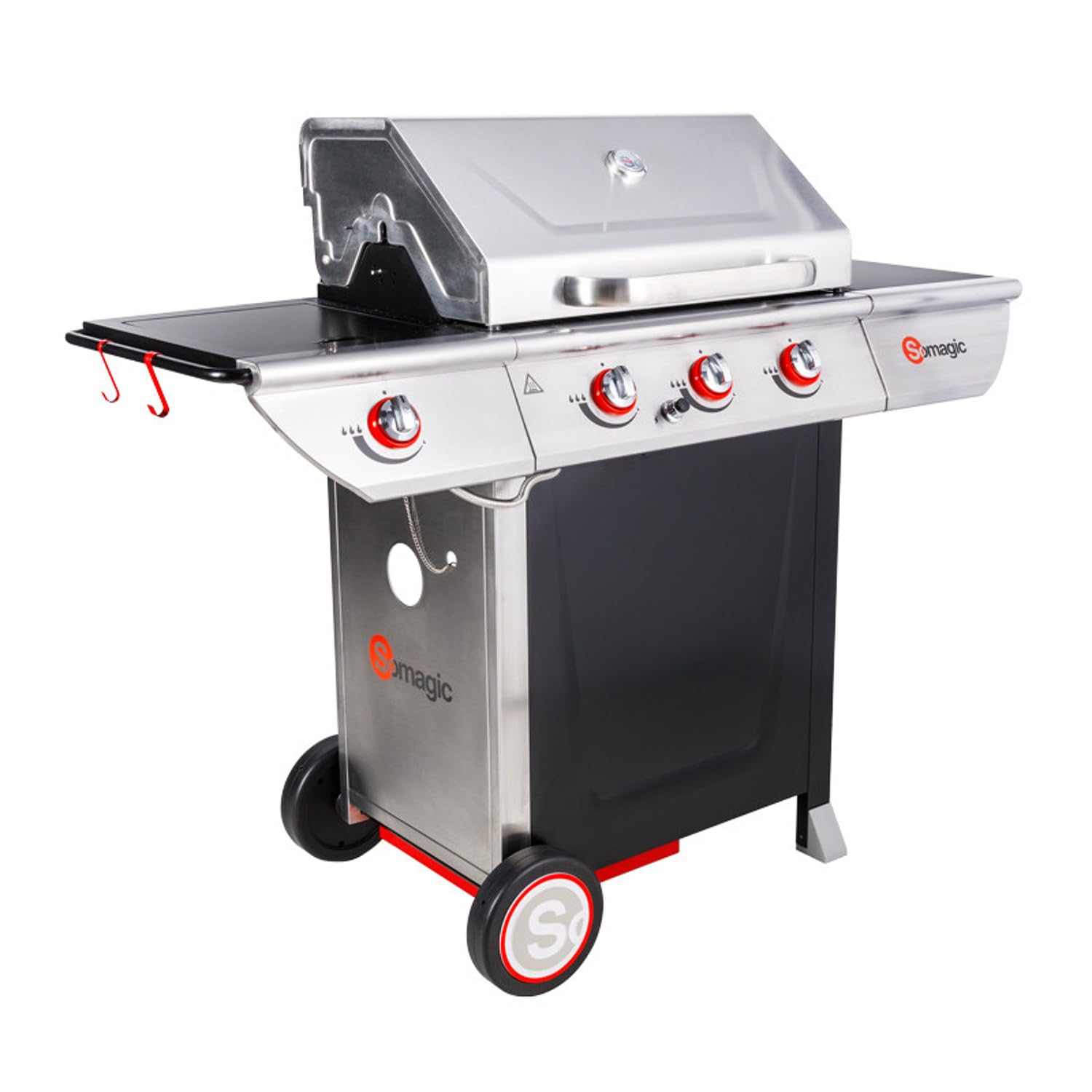 Somagic Barbecue au gaz Manhattan 350GPI - 3 brûleurs 10,5kW + réchaud