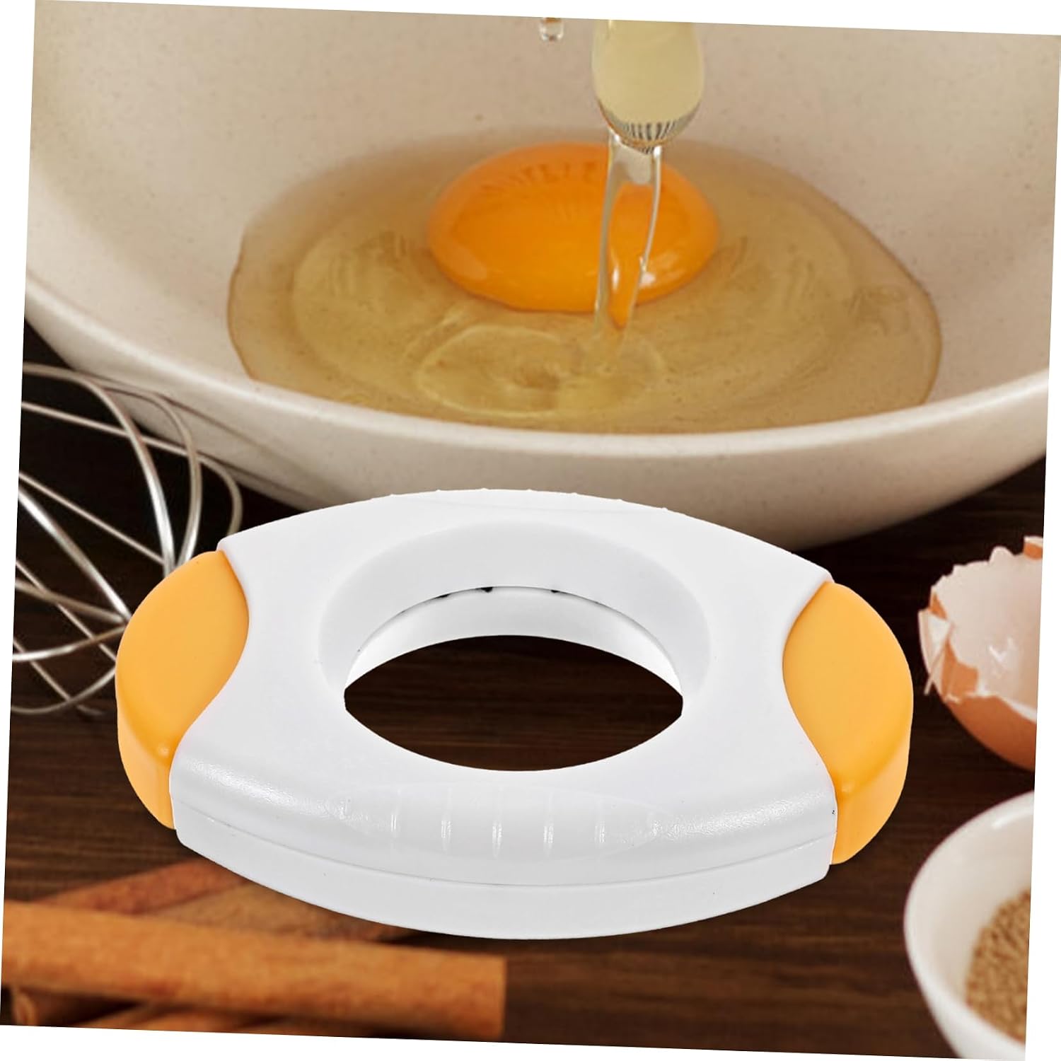 2pcs Egg Shell Cutter Steel Plastic Yellow Kitchen Egg Cracking Tool