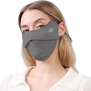 PALAY® UV Mask for Face, UPF 50+ Face Cover for Women, Outdoor Breathable Mask for Riding Cycling Sport Golfing, Washable & Reusable, with Adjustable Ties - Amazon product rated Grade A