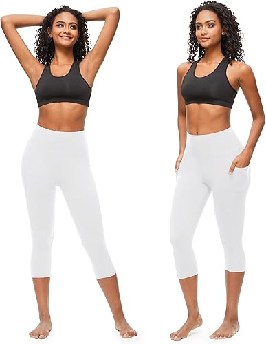 Miniatura 2 de GROTEEN Leggings rasgados para mujer pantalones de yoga recortados cintura alta control de abdomen entrenamiento correr leggings ajustados