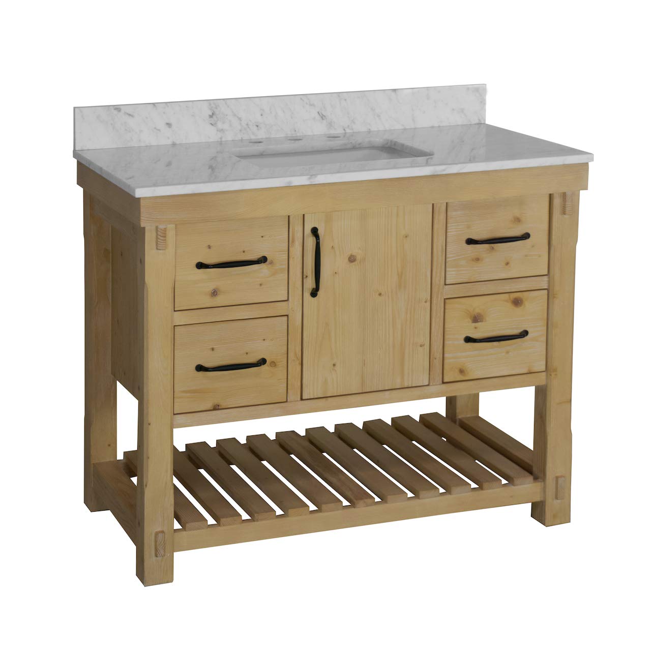 Buy Birmingham 42inch Bathroom Vanity (Carrara/Driftwood) Includes