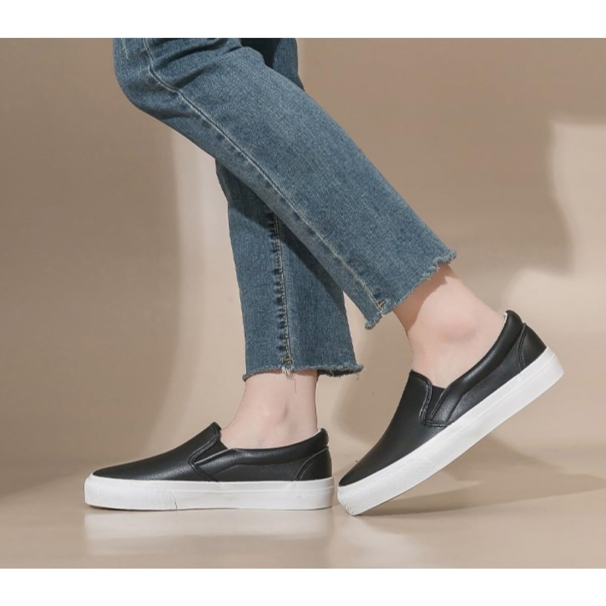 Zapatillas casuales de piel para mujer