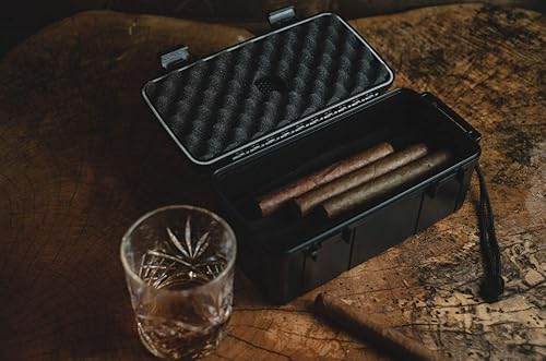 Miniatura 7 de Pardo Cigar Multiherramienta 4 en 1, punzón de cigarros de doble tamaño con potenciador de drenaje de cigarros y punta doble, cortador de puros
