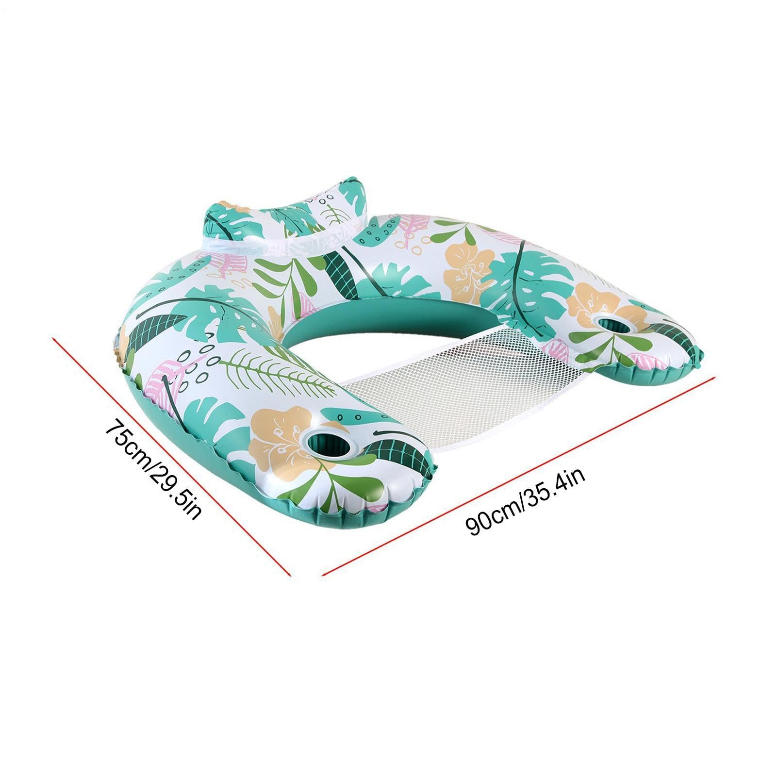 Galleggiante gonfiabile per piscina, in PVC, 90 x 75 cm