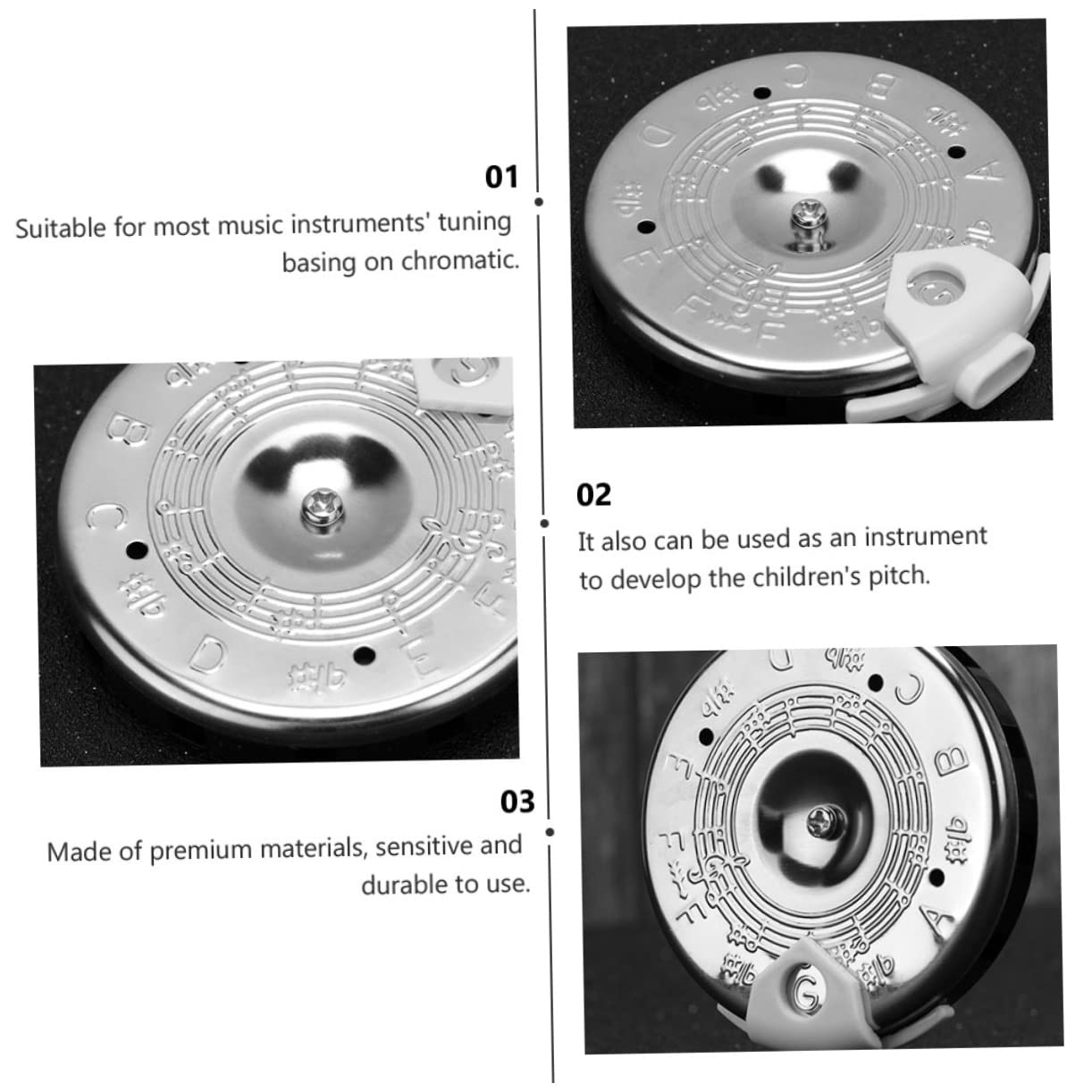Abaodam 6stücke Notenschlüssel Chromatische C-c Stimmgerät Für Gitarre Und Präzise Tonkorrektur Für Verschiedene Musikinstrumente