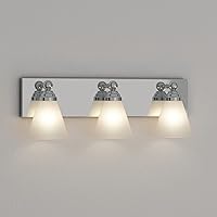 Vista 3 de Designers Fountain 6493-CH Hudson 3 - Lámpara de tocador de baño, cromada