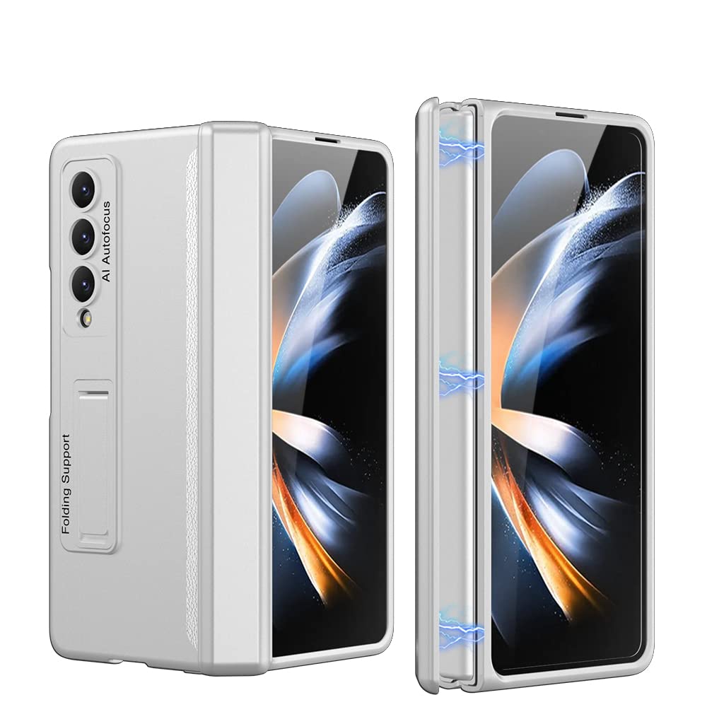 SAMSUNG Galaxy fold4 ケース&保護ガラス付き Amazon.co.jp: Galaxy Z Fold4 用 ケース スタンド機能 ガラスフィルム