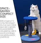 12 Inch Cat Tree Tower , Starry Sky Theme , Petits meubles de chat à l'espace-sauvegardant avec le poste de Scratching & Pendentifs Star Moon -Condo pour les petits chats intérieurs sous 4kg