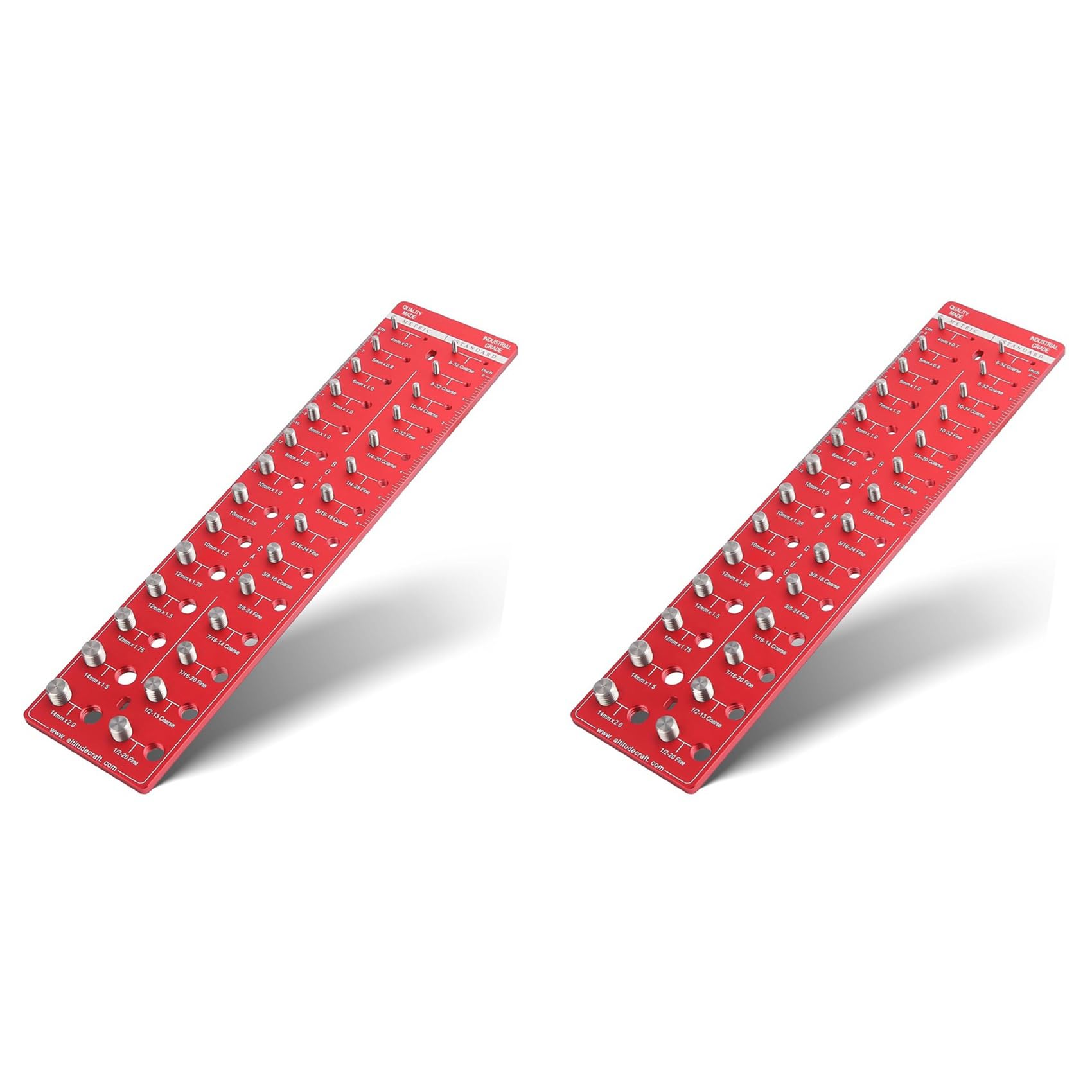 Ctrlzs 2X, Nut And Bolt, Bolt Size And Thread Gauge, Bolt And Nut Identifier Gauge, Bolt Gauge