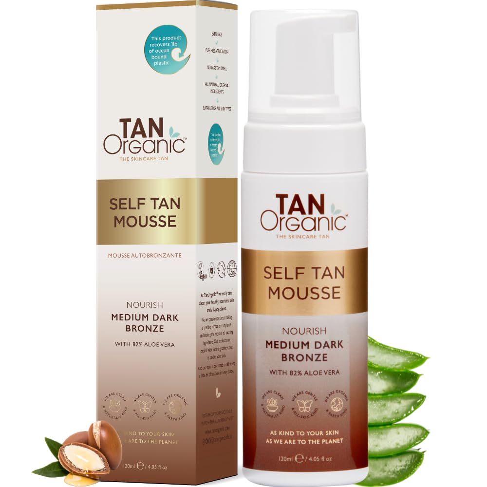 Tanorganic: Mousse Autoabbronzante, Ingredienti Naturali, Certificati E Approvati Dai Dermatologi - 120Ml-image