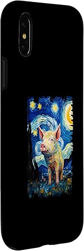 Miniatura 9 de iPhone 12 mini Pig Starry Night Painting Mom Dad Case