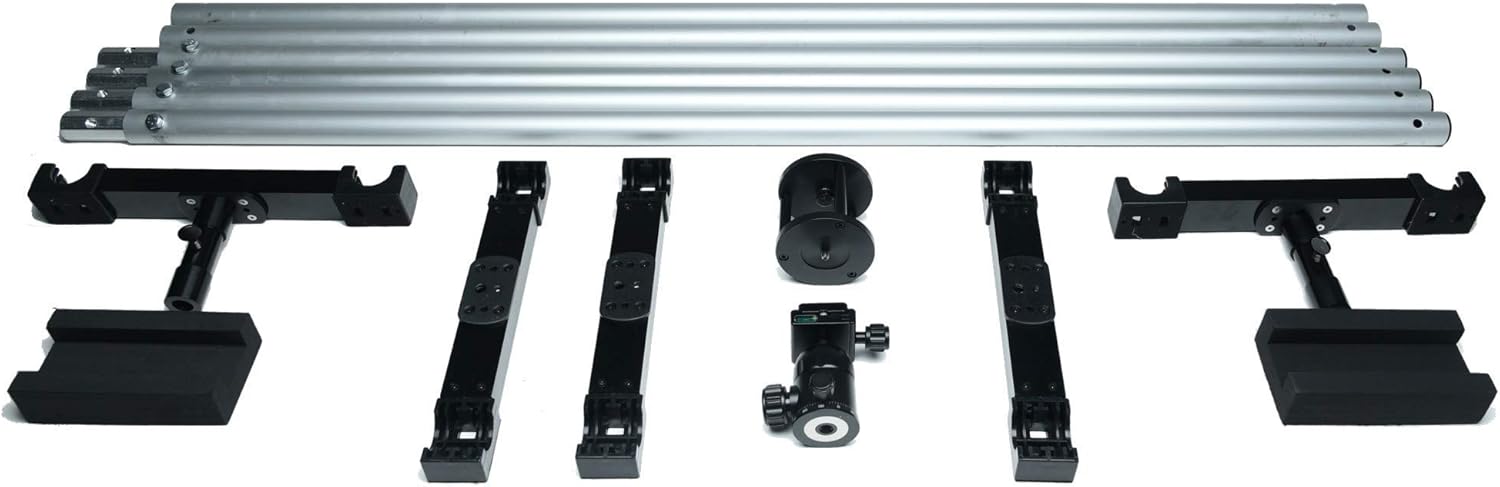 Glide Gear OH 150 Overhead Rig – For Camera, Lights – 4–12ft Modular Platform, Tripod/C-Stand Mounted, 20 lb Capacity
