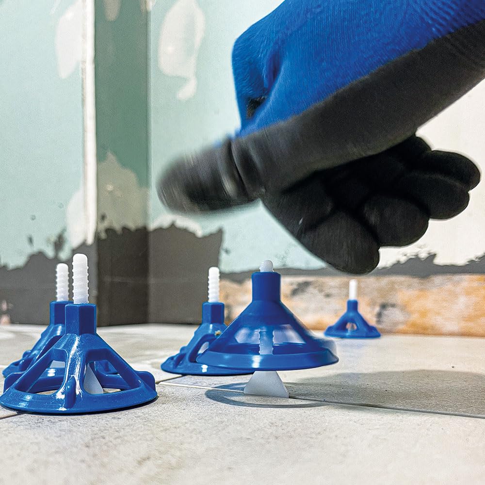 Leveling Gewindelasche, 250 Stück im Eimer, Hochmodernes Fliesen-Nivelliersystem für präzise und kostengünstige Ergebnisse (1,8 mm)