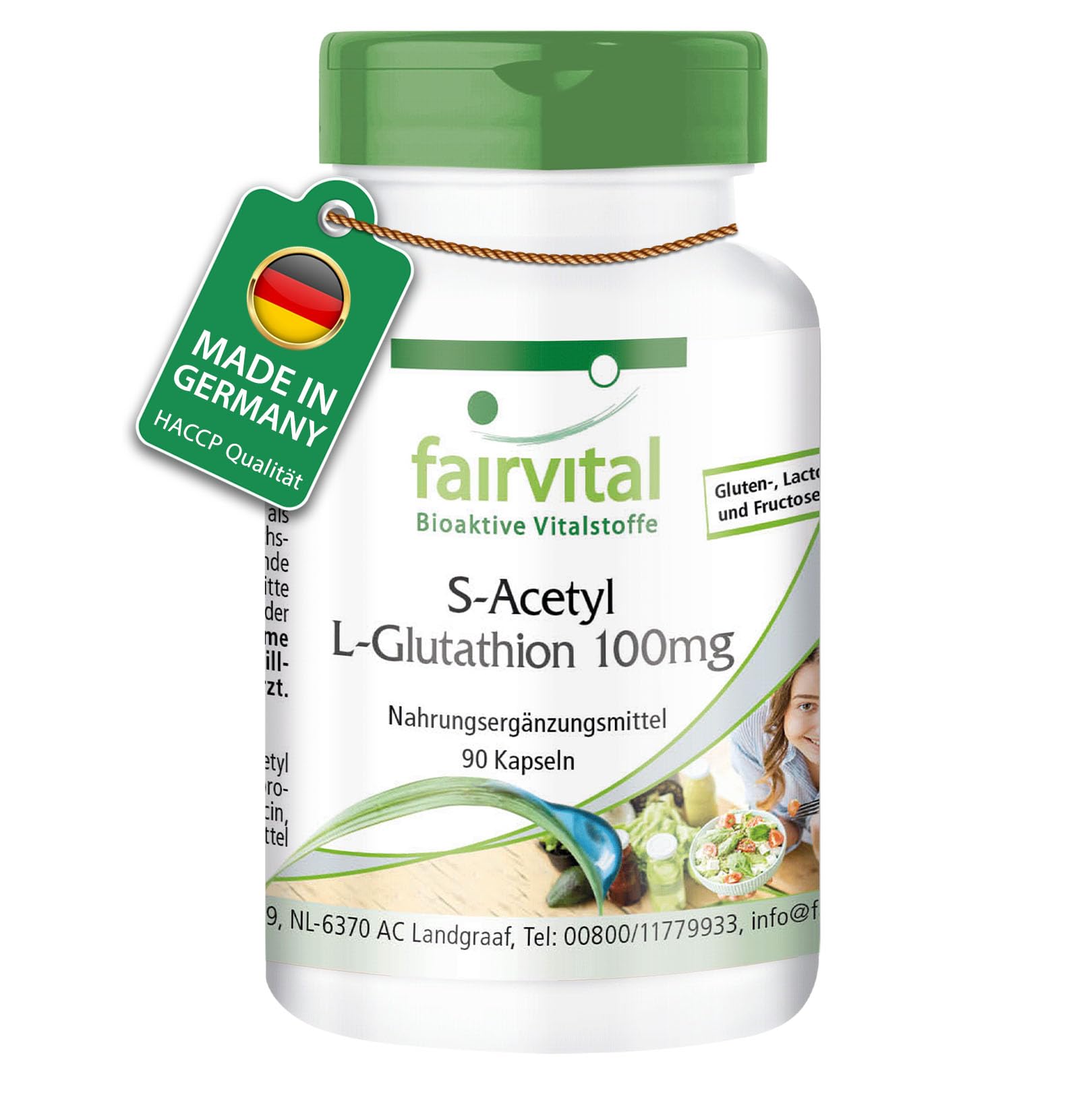 fairvital S-Acetyl L-Glutathione, 90 Vegan Capsules, Swallow-Friendly, Stable Glutathione Form, High Bioavailability, Quality Tested and High Dosage, Made in Germany : Amazon.de: Health & Personal Care fairvital S-Acetyl L-Glutathione, 90 Vegan Capsules, Swallow-Friendly, Stable Glutathione Form, High Bioavailability, Quality Tested and High Dosage, Made in Germany : Amazon.de: Health & Personal Care
