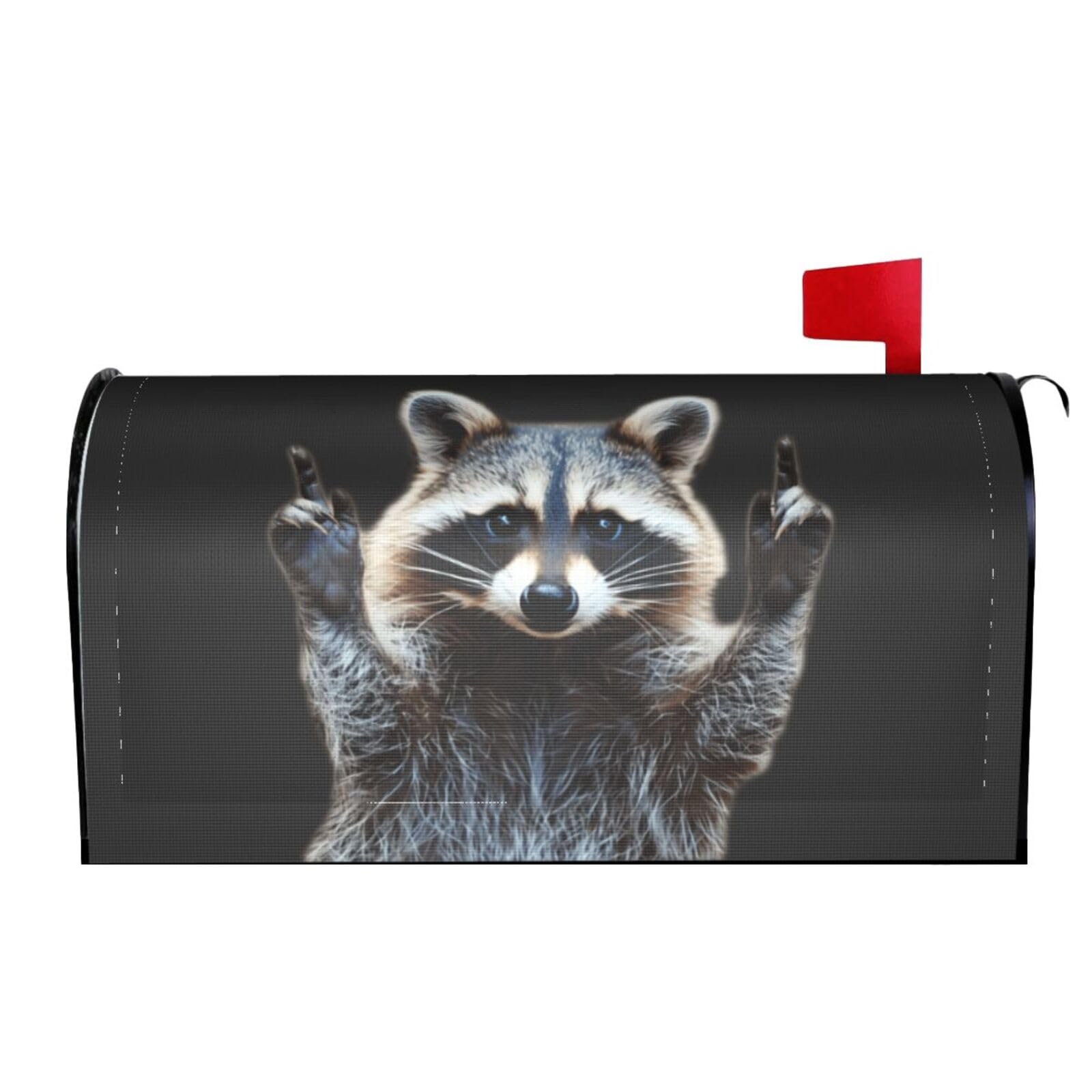 Funny Raccoon 01 Mailbox Covers Magnetic Wraps Post Letter Box Cover Garden Home Decor