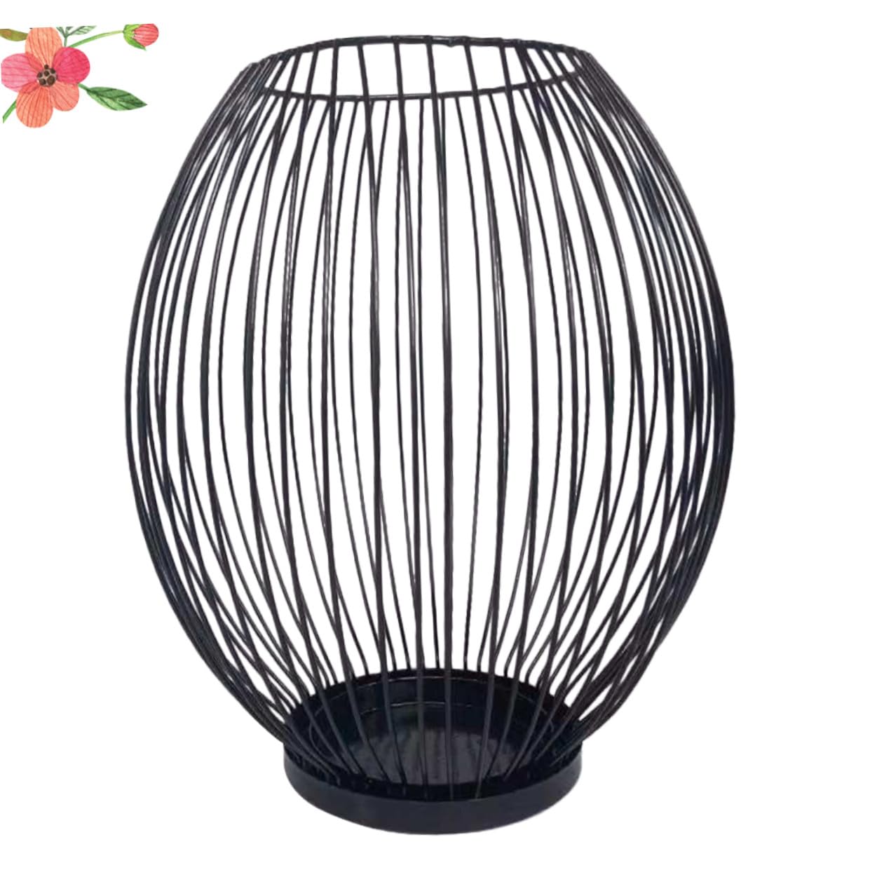 Arredamento Da Tavola Nero Candelabro Minimalista Portacandele in Vaso Di Filo Portacandele a Colonna Da Tavolo a Gabbia Per Uccelli Applique Nere Artigianato Ferro Battuto