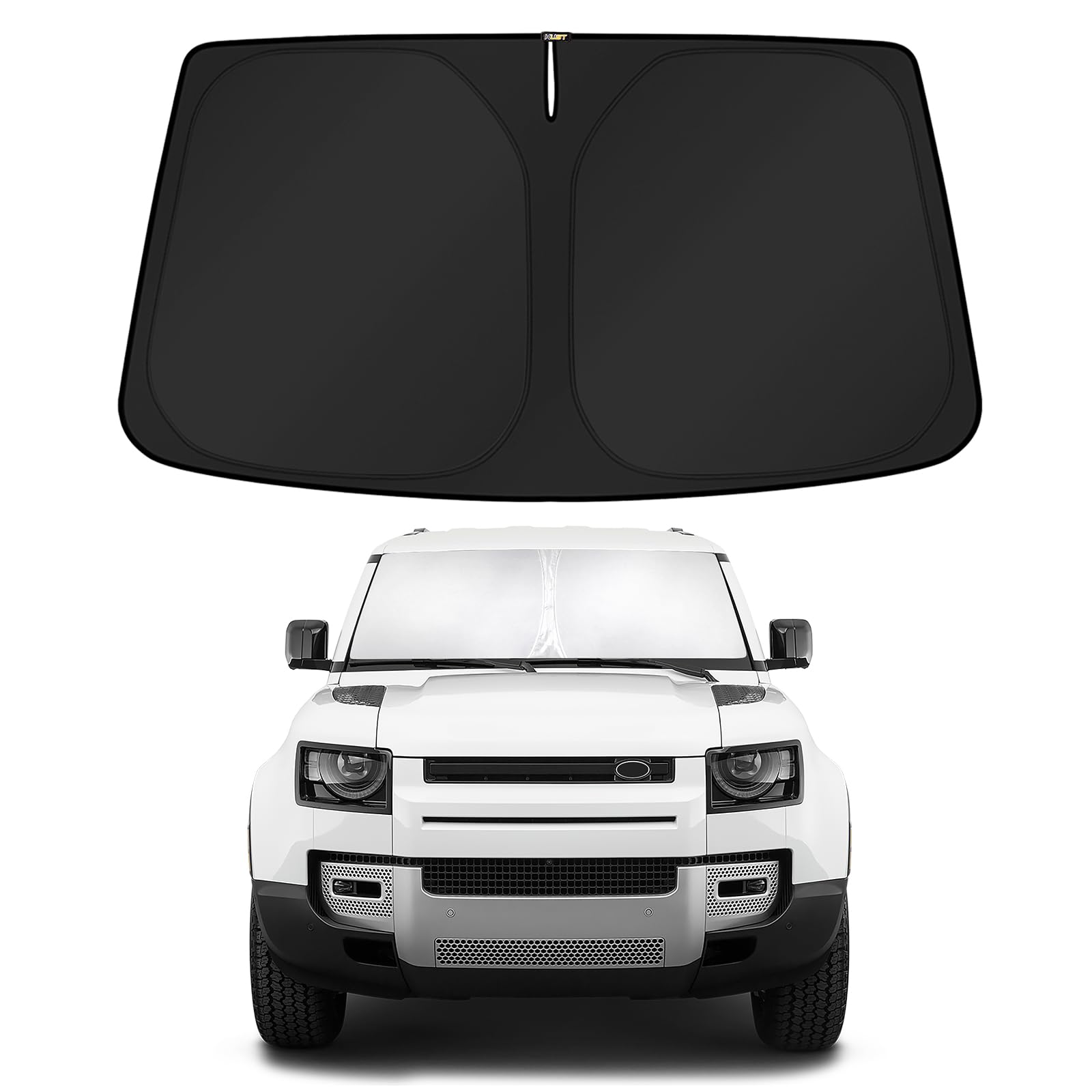 KUST Windshield Sun Shade for Land Rover Defender 2020-2025 2026 Custom Fit Sunshade Accessories Foldable Sun Protector Block UV Rays Keep Car Cooler