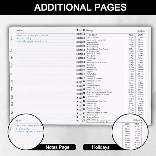 Miniatura 6 de Cheericome Agenda 2024-2025, agenda semanal mensual que va de enero de 2024 a junio de 2025, agenda 2024-2025 con cubierta de polipropileno y banda