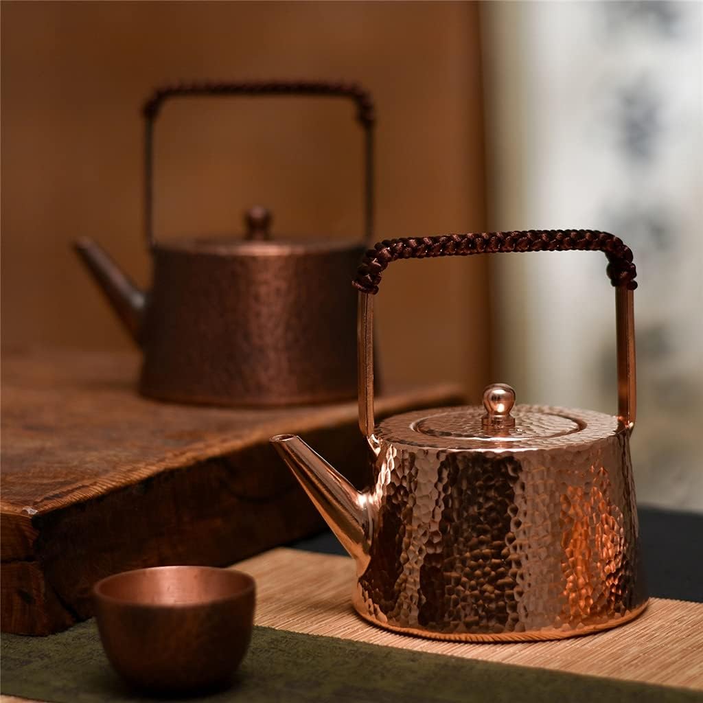 Handmade Teapot Teapot Hammering Craft Pure Copper Tea Set 400ML
