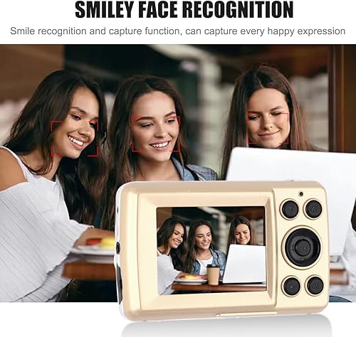 Vista 2 de Acuvar Cámara digital compacta de 16 MP con pantalla LCD de 2.4 pulgadas, tarjeta micro SD de 32 GB, trípode flexible, baterías, cargador, kit