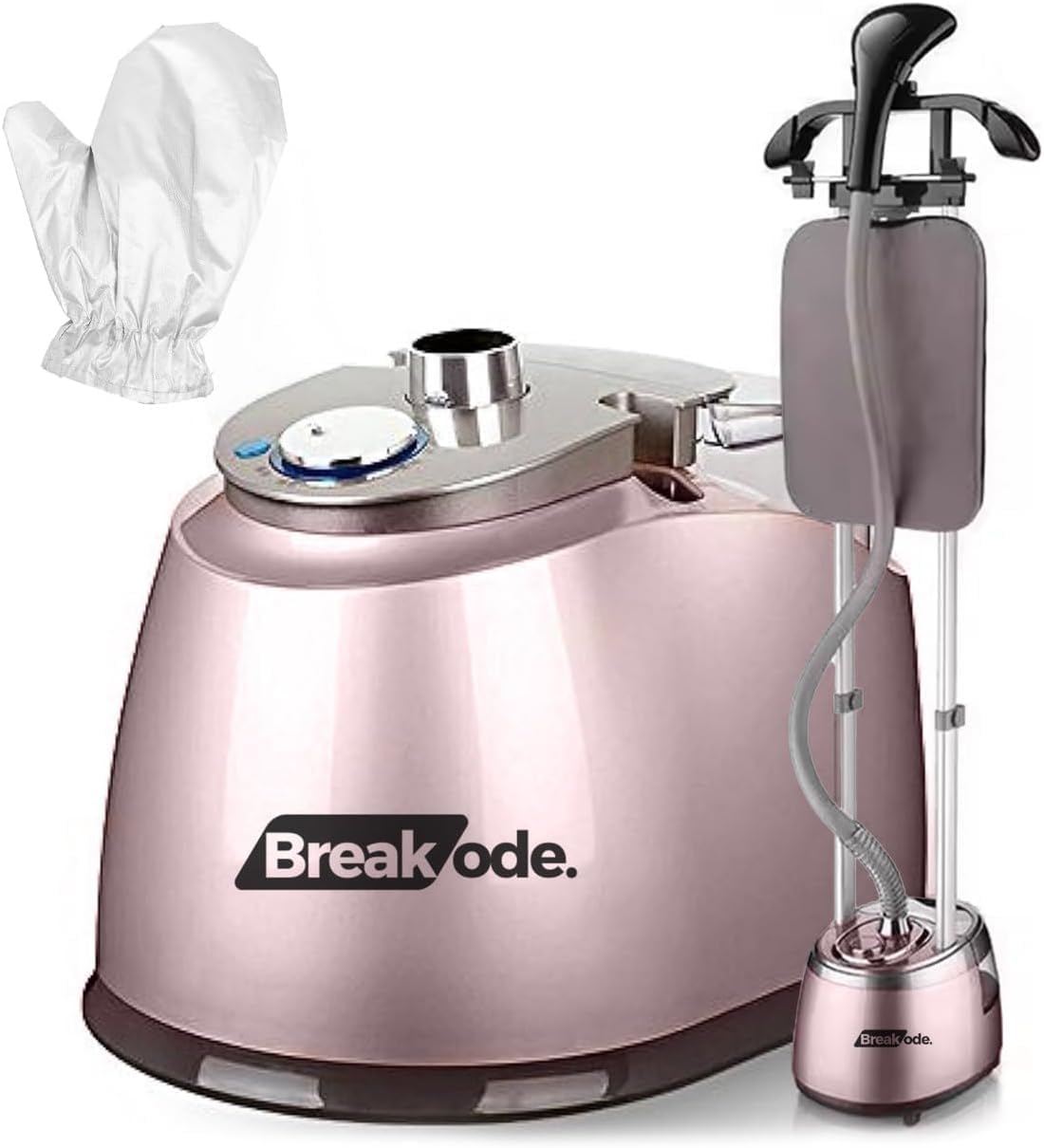 2000W Standing Garment Steamer for Clothes, Adjustable Height with Hanger & Detachable Ironing Board, 2.5L Large Water Tank, Double Rod Support & Heat-Resistant Steam Hose for Smooth Wrinkle Removal