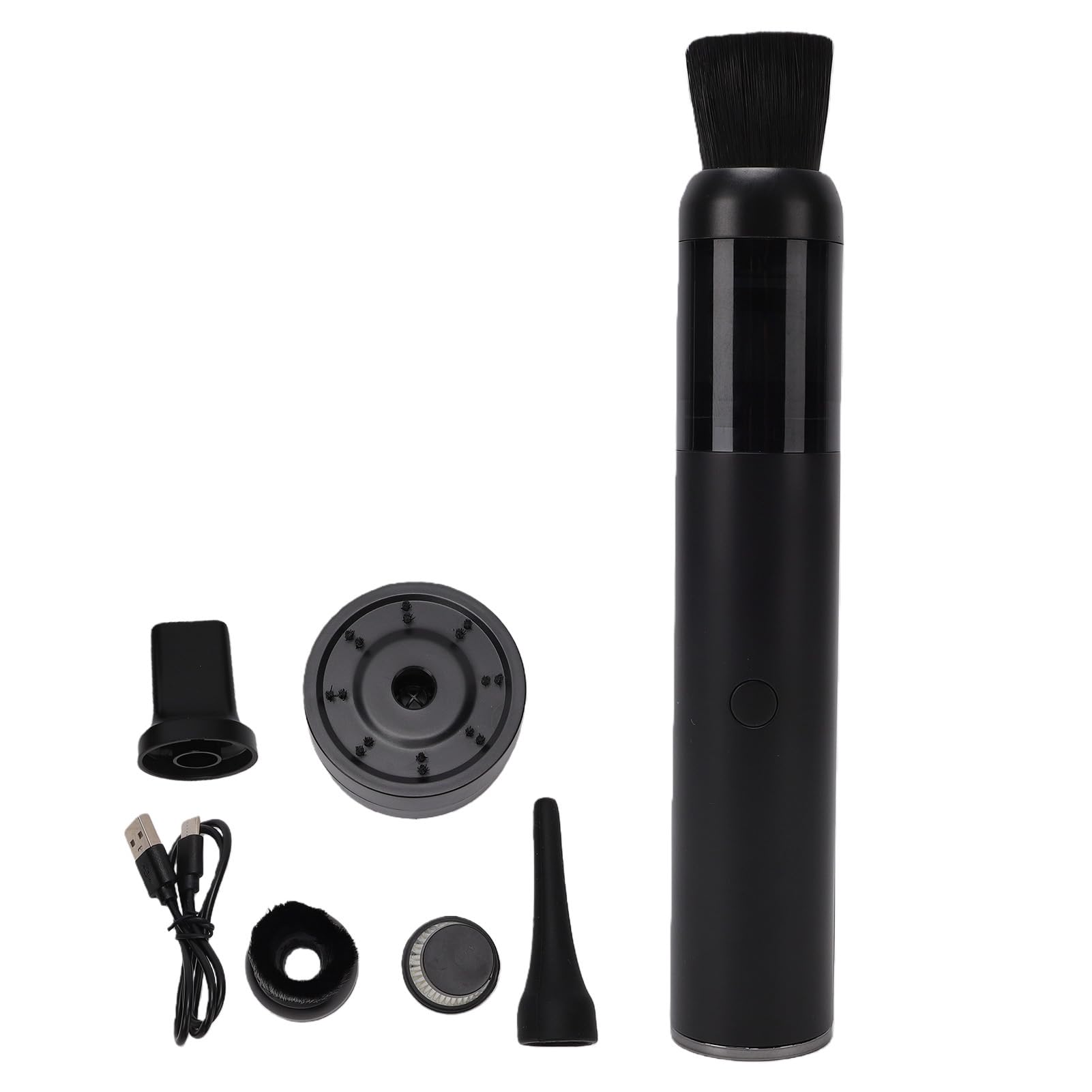 Fockety Aspirador Molinillo de Café Inalámbrico de Mano, 40W | Aspiradora de Aire 2 en 1 para Coche, Batería Recargable de 2600mAh, Fuerte Succión, para Teclado, Máquina de café Expreso