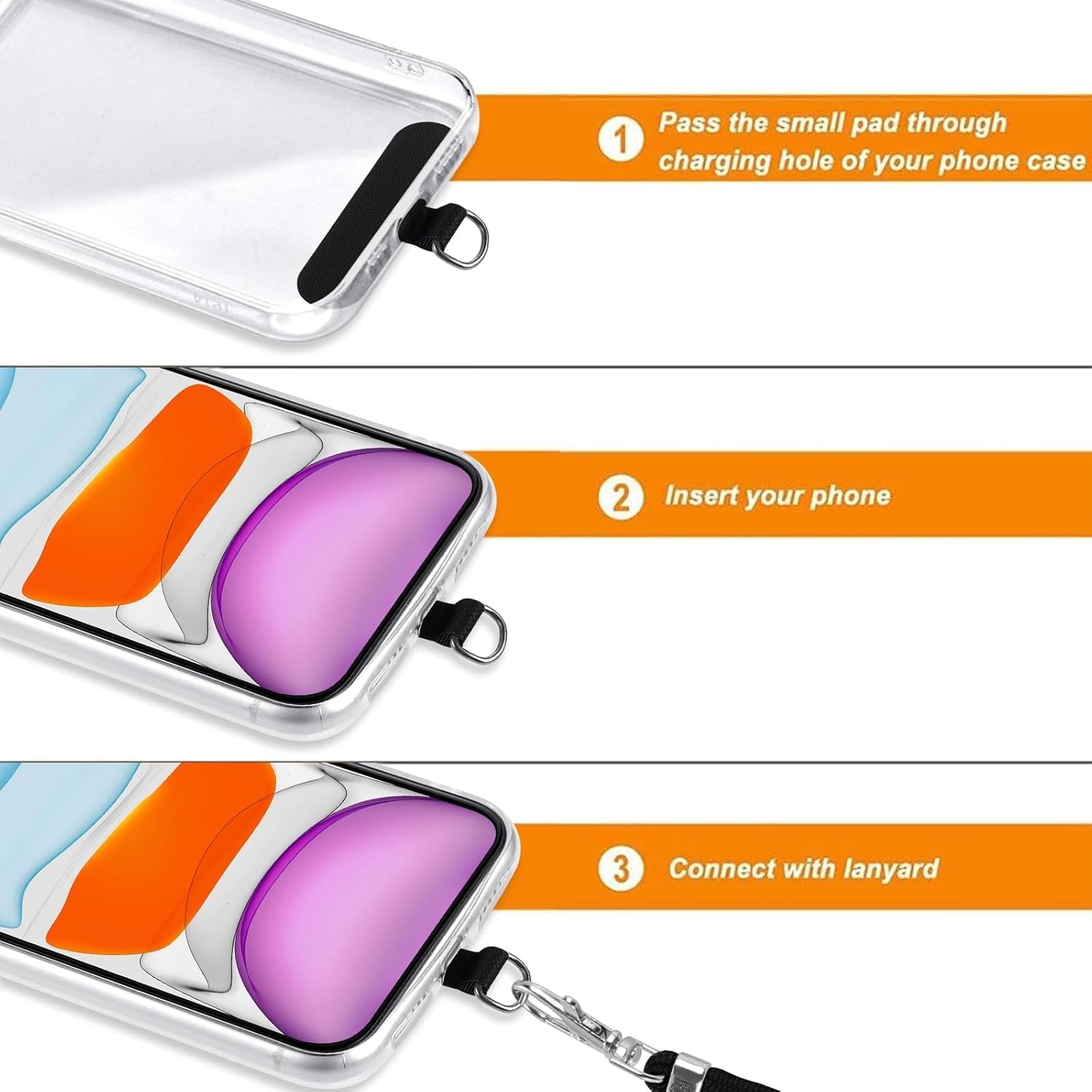 Cordino Universale Per Cellulare Con Patch Adesive | Tracolla Anti-Caduta Per Smartphone, Uomo E Donna