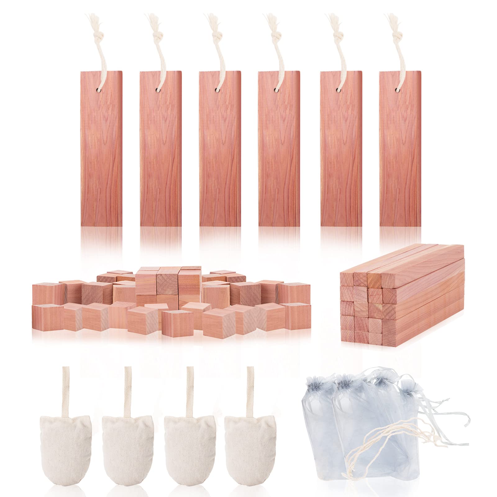 Buy ROSOS Cedar Blocks for Clothes Storage 70 Pack, Aromatic Cedar