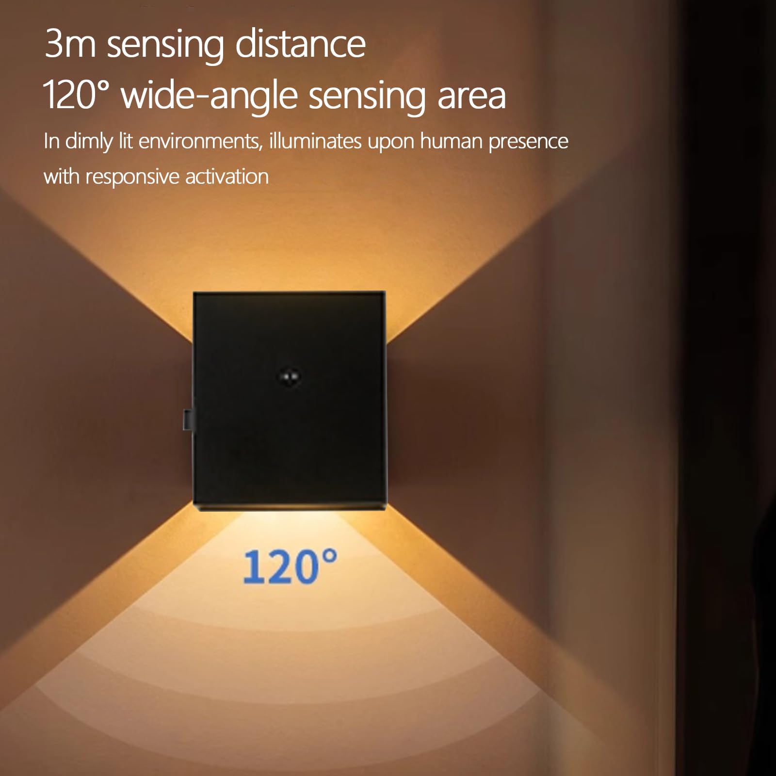 Lampada da Parete a LED Moderna con rilevatore di Movimento, Applique da Parete Ricaricabile Tramite USB, Illuminazione da Parete Magnetica per Interni, in Alluminio, Minimalista