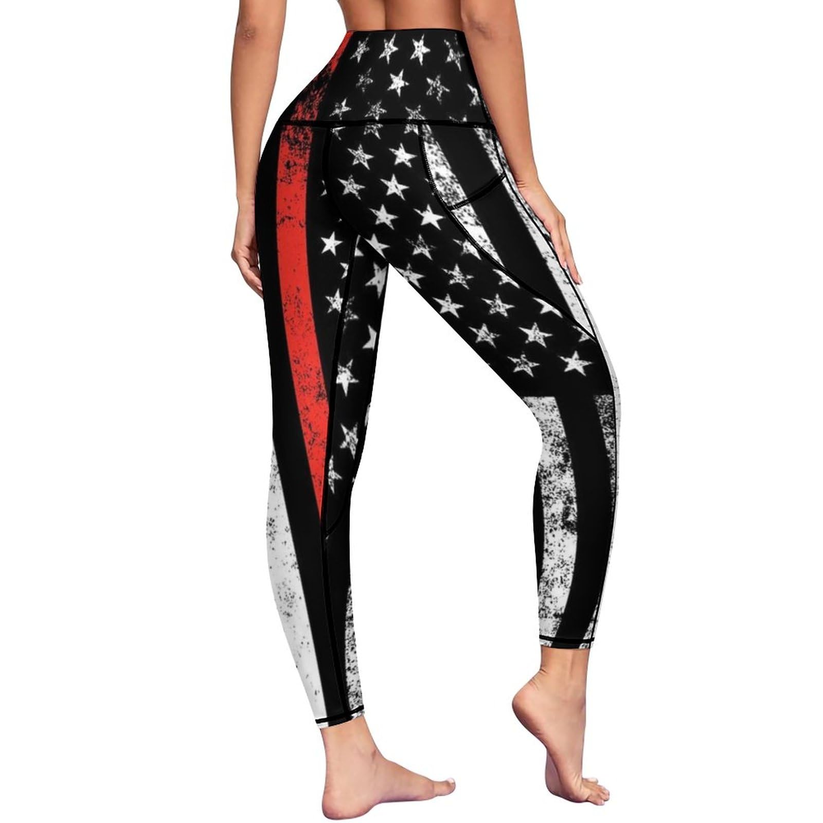 Yogahose mit hoher Taille und Taschen, Bauchkontrolle, Workout, Laufen, 4-Wege-Stretch, Yoga-Leggings für Mädchen und Frauen
