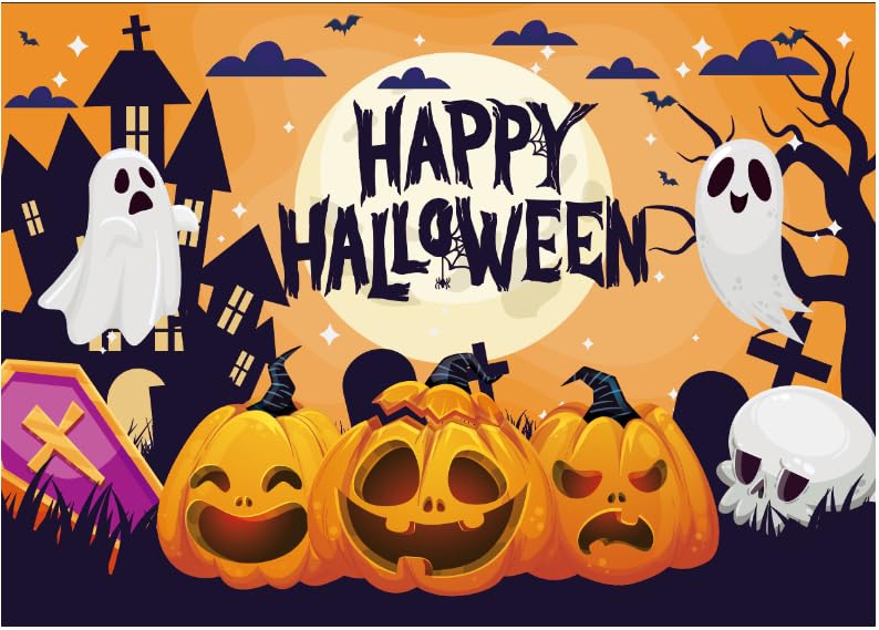 Janzone ハロウィン タペストリー 壁掛け 特大 おしゃれ 飾り付け Halloween 壁 飾り かぼちゃ 幽霊 パーティー ハロウィングッズ 室内 お店 背景 デコレーション 装飾