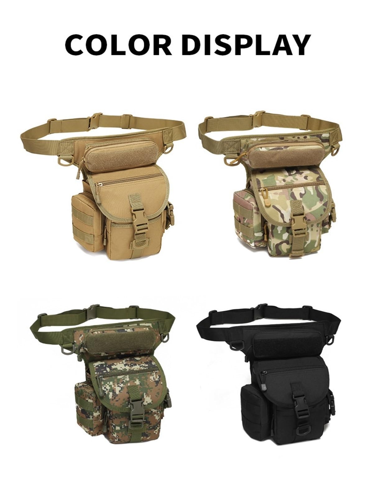 Sacoche De Jambe Multifonctionnelle pour Moto, Sacoche De Ceinture pour Moto D'extérieur(1)