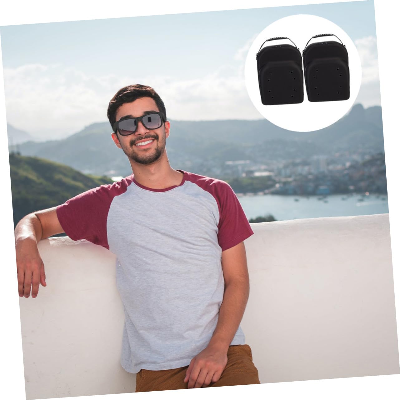 Caja Organizadora Eva para Gorras de Béisbol, 2 Unidades, Negro, Adecuado para Viaje