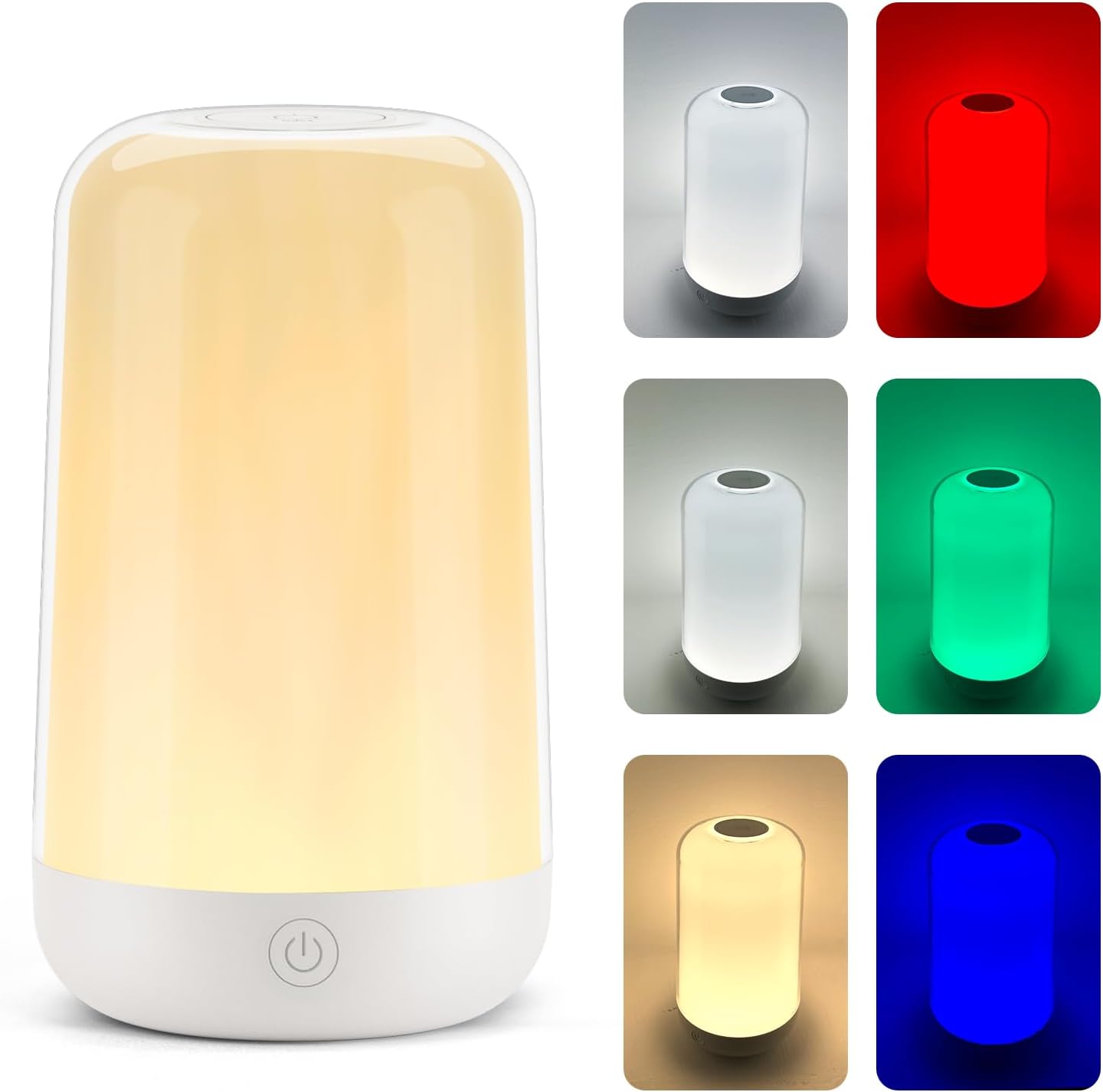 FRIDEKO HOME RGB Touch Bedside Lamp for Nightstand, 3 Color Temperatures Portable Rechargeable Cordless Night Light, Dimmable Mood Lighting for Bedroom, Living Room, Nursery, Breastfeeding, Kid, Adult FRIDEKO HOME RGB Touch Bedside Lamp for Nightstand, 3 Color Temperatures Portable Rechargeable Cordless Night Light, Dimmable Mood Lighting for Bedroom, Living Room, Nursery, Breastfeeding, Kid, Adult