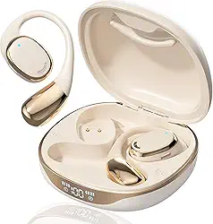 Fones de Ouvido Bluetooth Sem Fio OWS de Arco para Ouvido, com Condutância Óssea e Tecnologia Bluetooth 5.4 Controle de Voz (Nud)