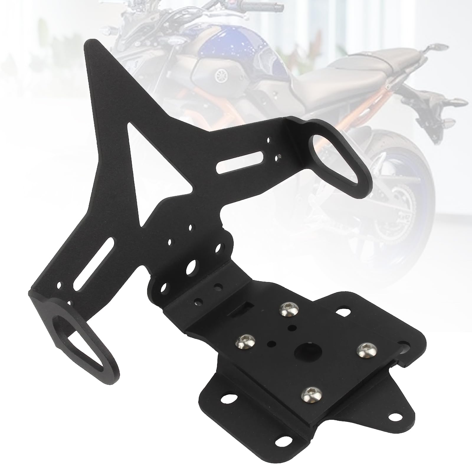 Portatarga Per Moto Per Yamaha Mt-07 2018-2023/Mt-07 2014-Up/Fz-07 2018-2023/Fz-07 2014-Up Portatarga Regolabile Per Moto Con Luce Posteriore